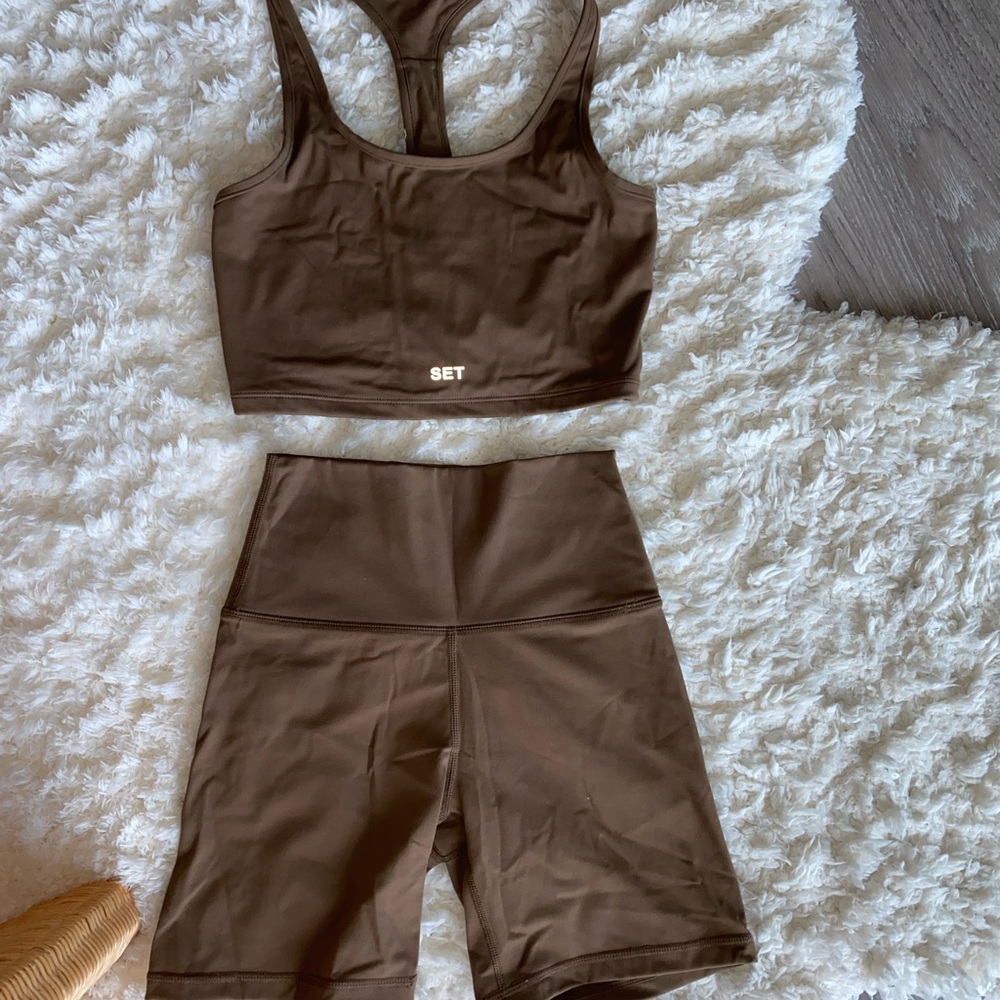 Set active Sportbody biker shorts tank top set